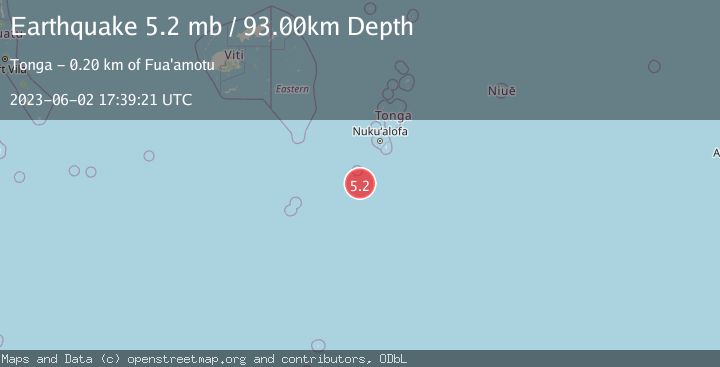 Map of SOUTH OF FIJI ISLANDS