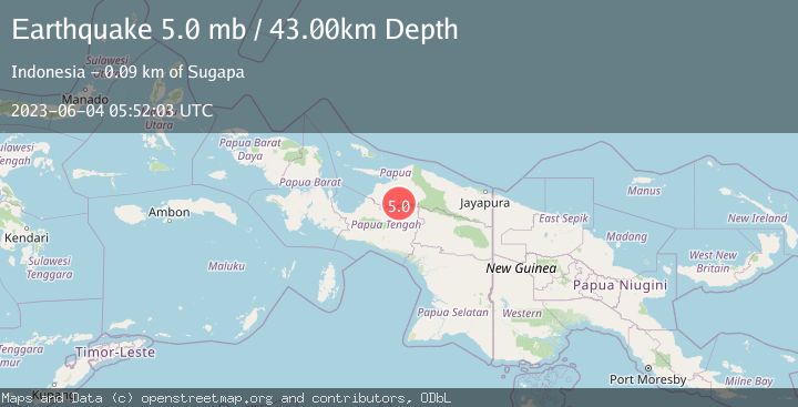 Map of PAPUA, INDONESIA
