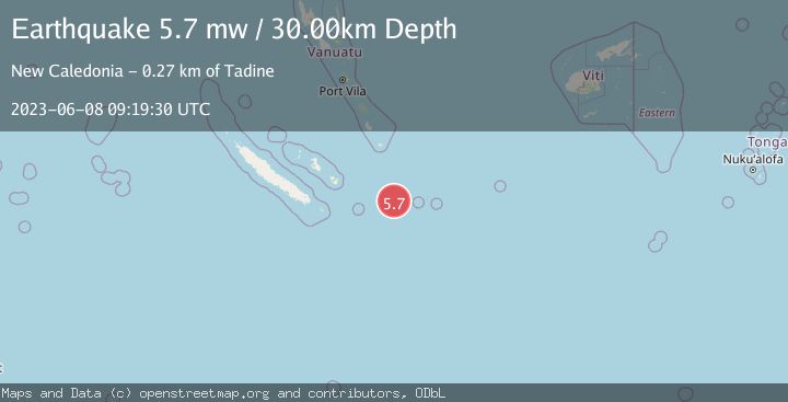 Map of SOUTHEAST OF LOYALTY ISLANDS