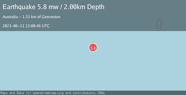 Map of WEST OF MACQUARIE ISLAND