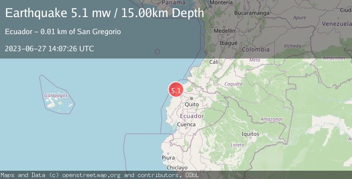 Map of NEAR COAST OF ECUADOR