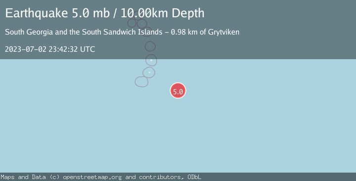 Map of SOUTH SANDWICH ISLANDS REGION