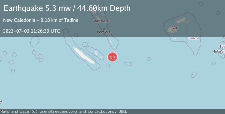 Map of SOUTHEAST OF LOYALTY ISLANDS