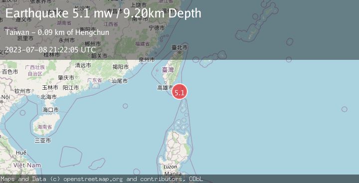 Map of TAIWAN REGION