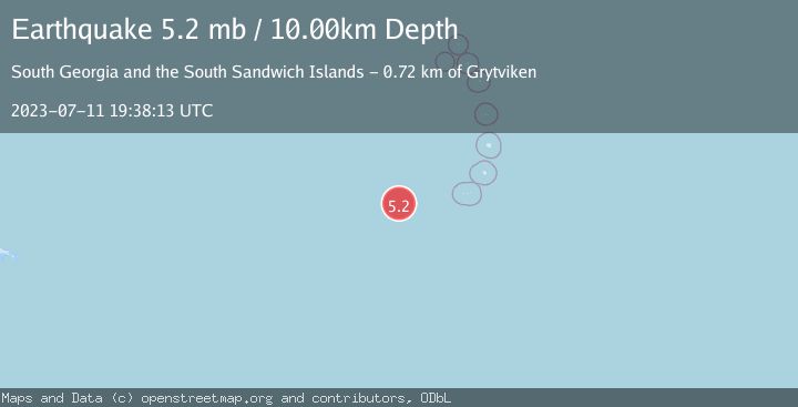 Map of SOUTH SANDWICH ISLANDS REGION