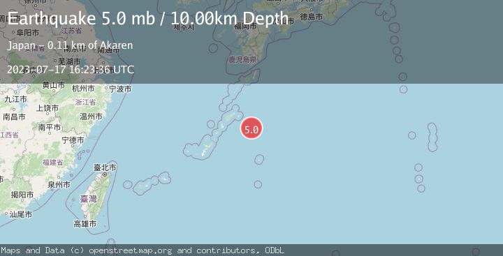 Map of RYUKYU ISLANDS, JAPAN