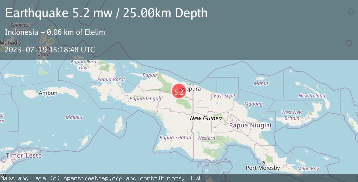 Map of PAPUA, INDONESIA