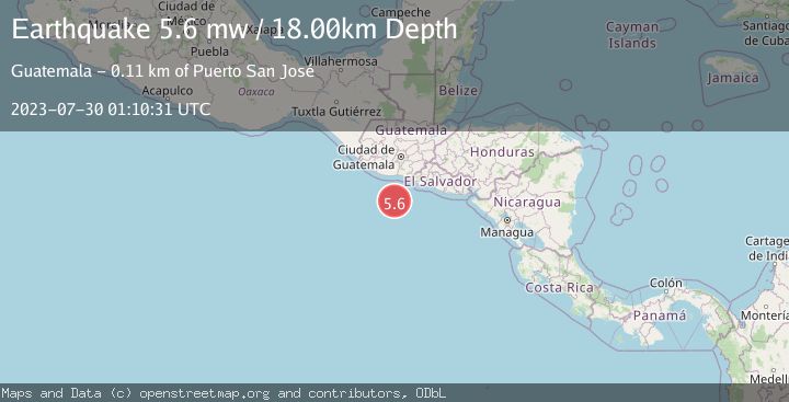 Map of OFF THE COAST OF GUATEMALA