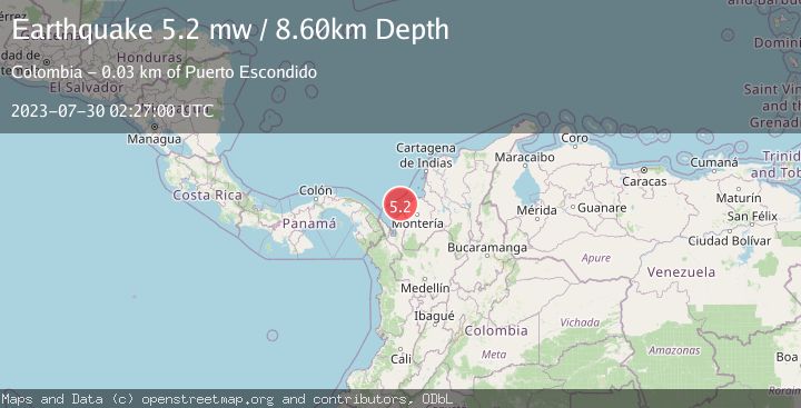 Map of NEAR NORTH COAST OF COLOMBIA