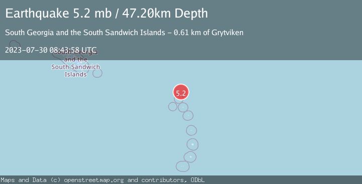 Map of SOUTH SANDWICH ISLANDS REGION