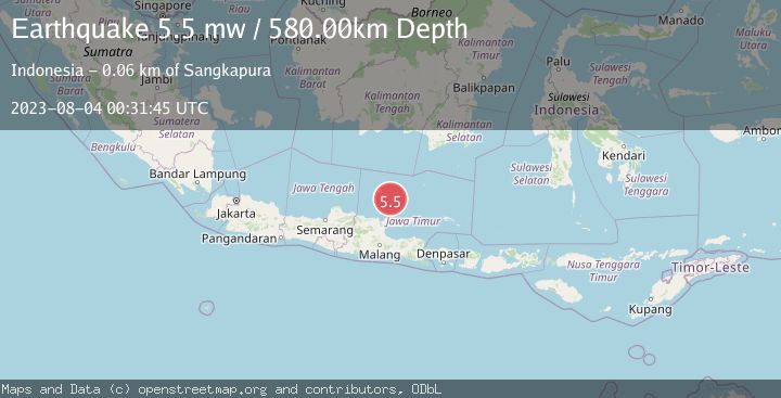 Map of JAVA, INDONESIA