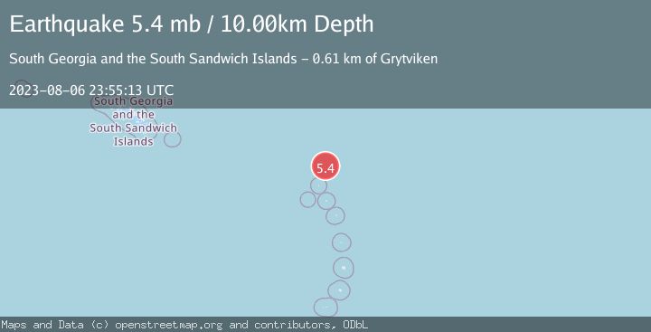 Map of SOUTH SANDWICH ISLANDS REGION