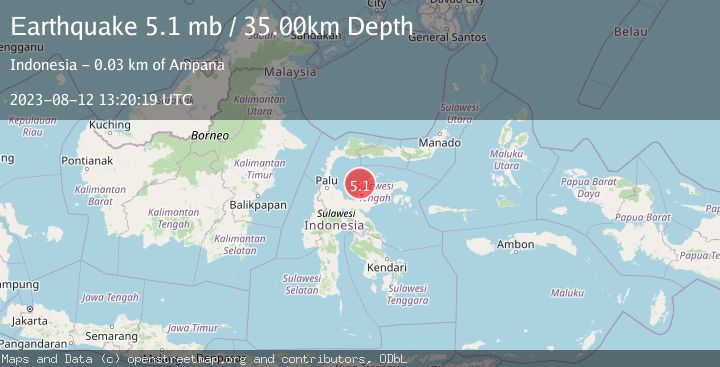 Map of SULAWESI, INDONESIA