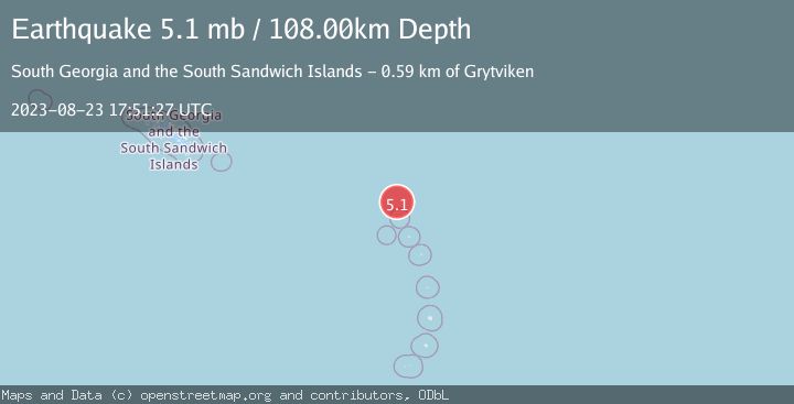 Map of SOUTH SANDWICH ISLANDS REGION