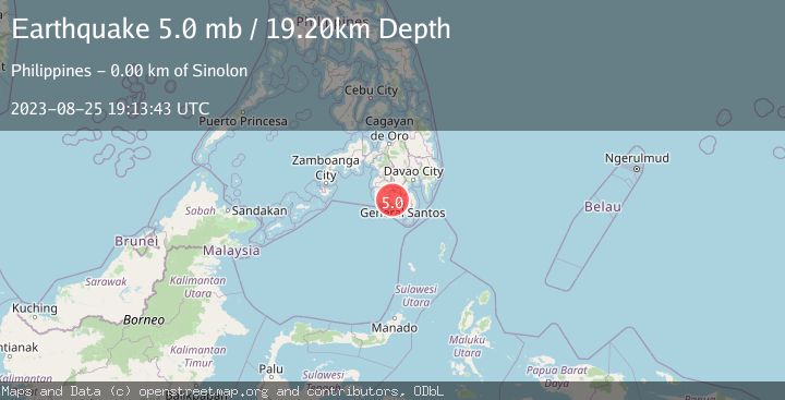 Map of MINDANAO, PHILIPPINES