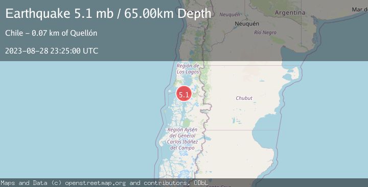 Map of GLF. CORCOVADO, LOS LAGOS, CHILE