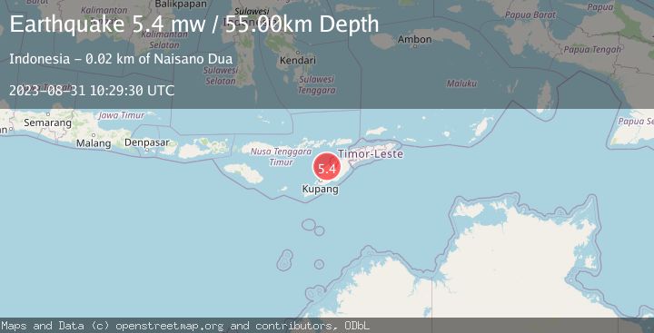 Map of TIMOR REGION, INDONESIA