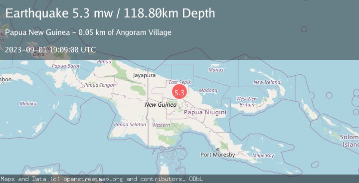 Map of NEW GUINEA, PAPUA NEW GUINEA