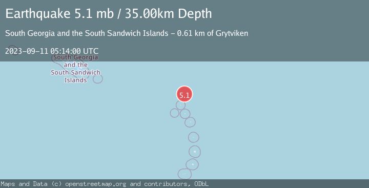 Map of SOUTH SANDWICH ISLANDS REGION
