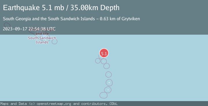 Map of SOUTH SANDWICH ISLANDS REGION
