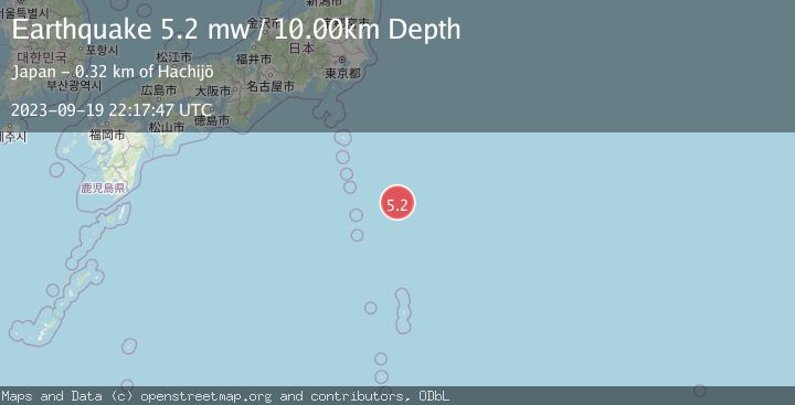 Map of IZU ISLANDS, JAPAN REGION