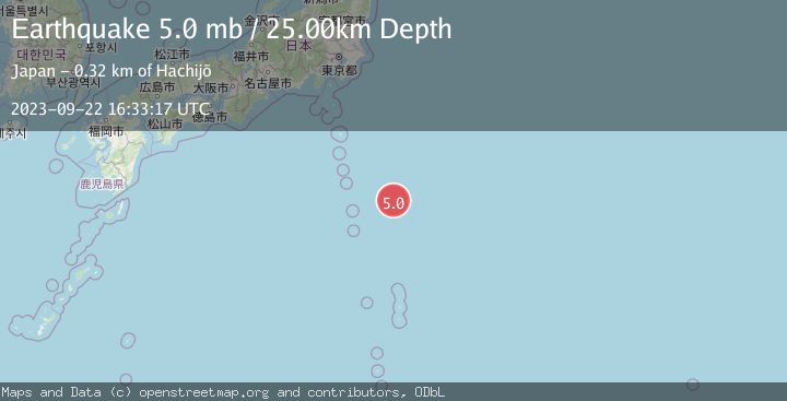 Map of IZU ISLANDS, JAPAN REGION
