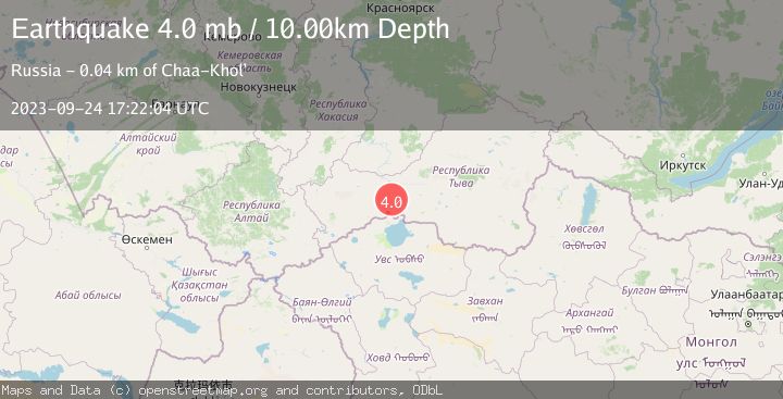 Map of SOUTHWESTERN SIBERIA, RUSSIA