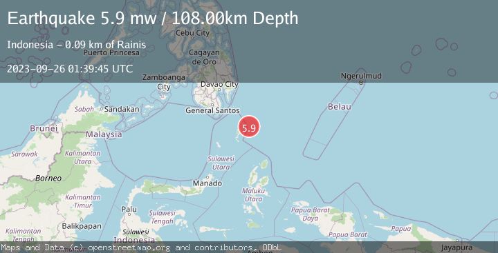 Map of KEPULAUAN TALAUD, INDONESIA