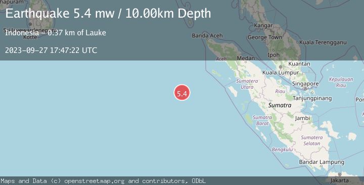 Map of OFF W COAST OF NORTHERN SUMATRA