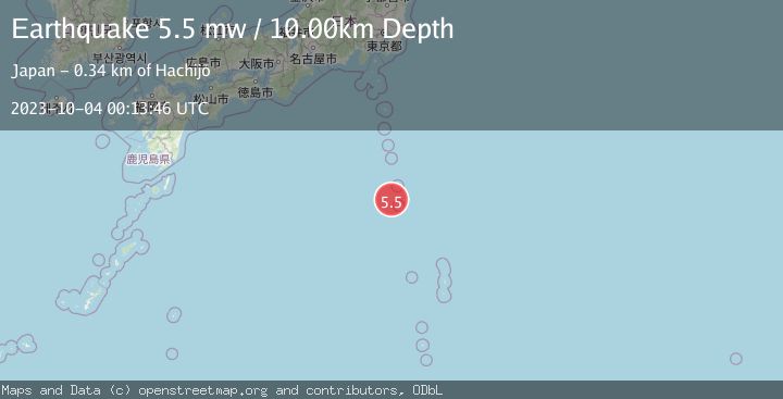 Map of IZU ISLANDS, JAPAN REGION