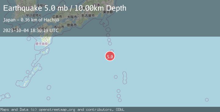 Map of IZU ISLANDS, JAPAN REGION