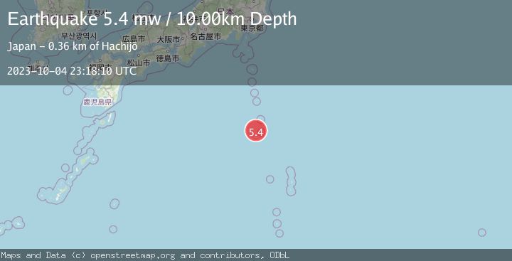 Map of IZU ISLANDS, JAPAN REGION