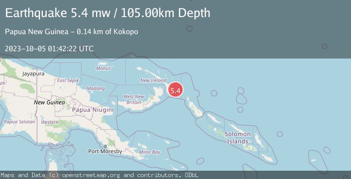 Map of NEW IRELAND REGION, P.N.G.