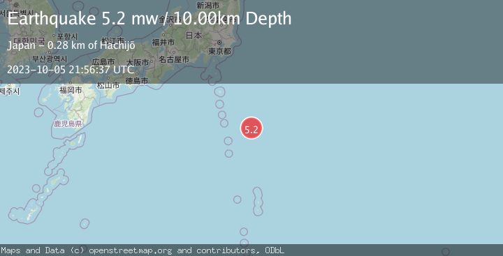 Map of IZU ISLANDS, JAPAN REGION