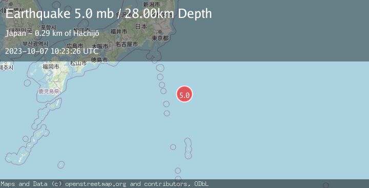 Map of IZU ISLANDS, JAPAN REGION
