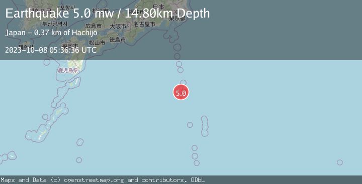 Map of IZU ISLANDS, JAPAN REGION