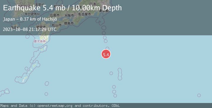 Map of IZU ISLANDS, JAPAN REGION