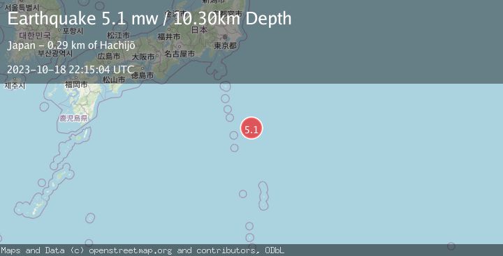 Map of IZU ISLANDS, JAPAN REGION