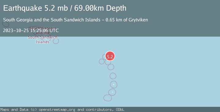 Map of SOUTH SANDWICH ISLANDS REGION