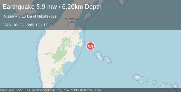Map of KOMANDORSKIYE OSTROVA REGION