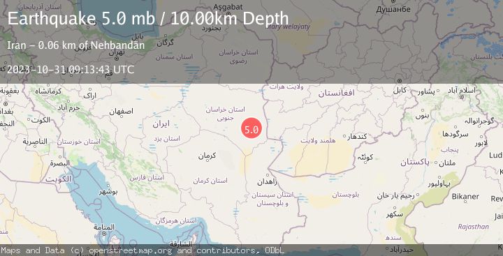 Map of EASTERN IRAN