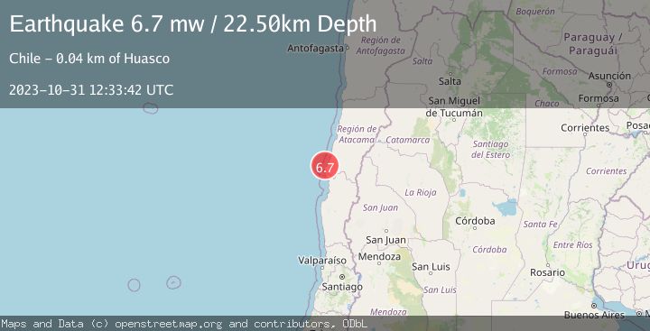 Map of OFFSHORE ATACAMA, CHILE