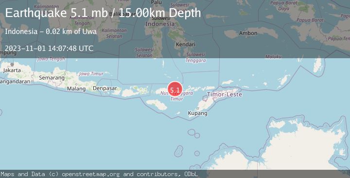 Map of FLORES REGION, INDONESIA