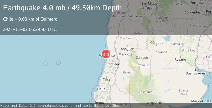 Map of OFFSHORE VALPARAISO, CHILE