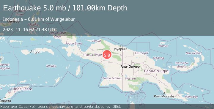 Map of PAPUA, INDONESIA