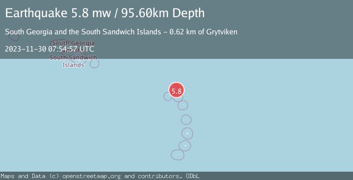 Map of SOUTH SANDWICH ISLANDS REGION