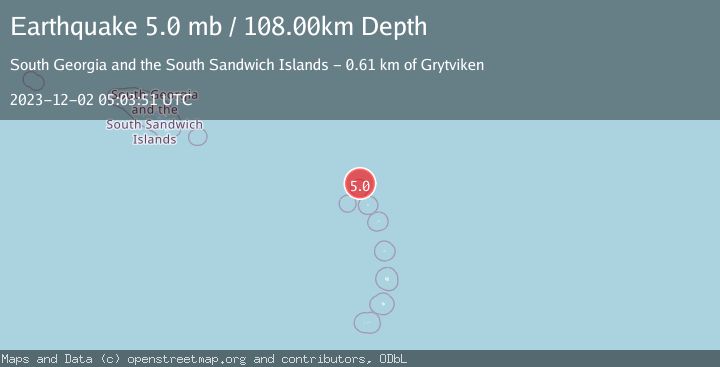 Map of SOUTH SANDWICH ISLANDS REGION