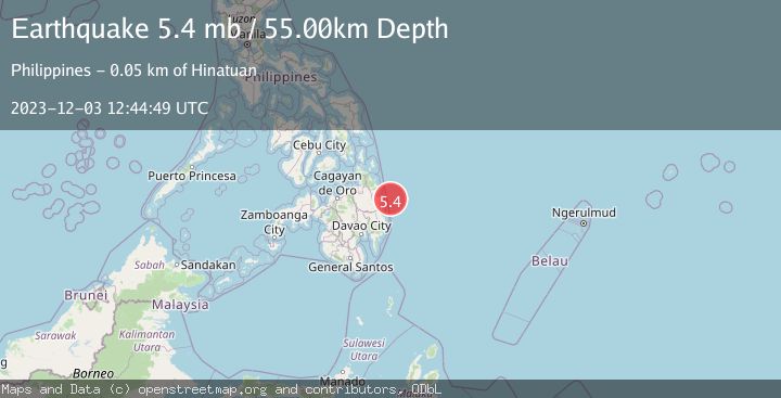 Map of MINDANAO, PHILIPPINES