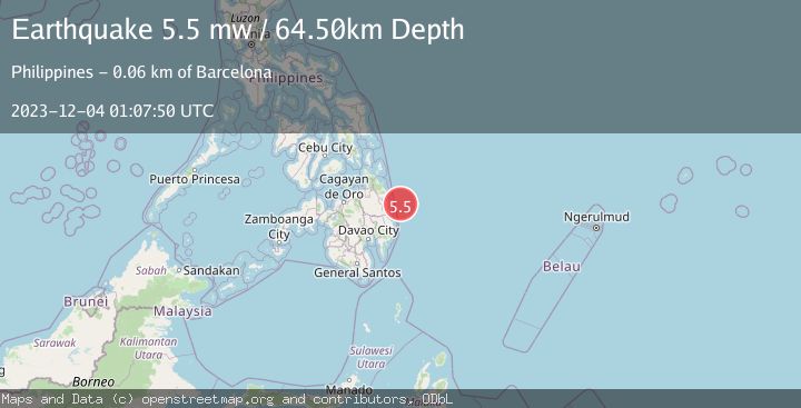 Map of MINDANAO, PHILIPPINES