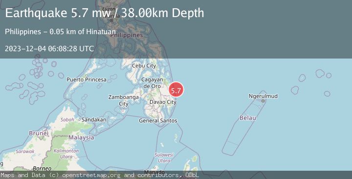 Map of MINDANAO, PHILIPPINES